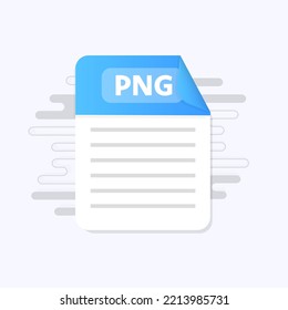 PNG file icon. Flat design graphic illustration. Vector PNG icon. Vector illustration isolated on white background