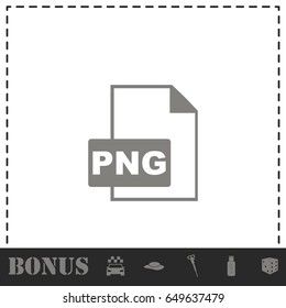 PNG file icon flat. Simple vector symbol and bonus icon