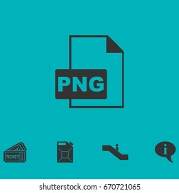 PNG file icon flat. Simple vector symbol and bonus icon