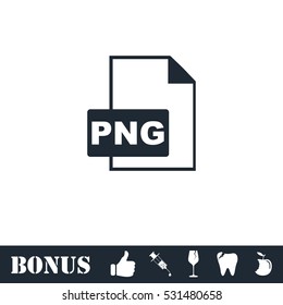 PNG file icon flat. Vector illustration symbol and bonus pictogram