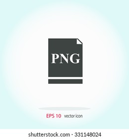 PNG file icon. Vector.