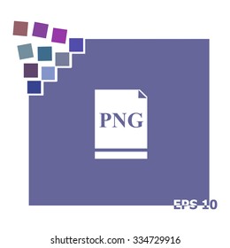 PNG file icon. Vector.