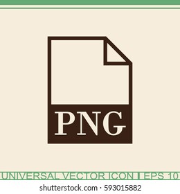 PNG file icon. Vector.