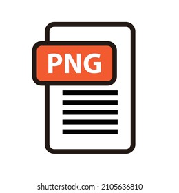 PNG file icon. Vector of extension data.