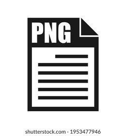 PNG File Vector Icon, Flat Design Style