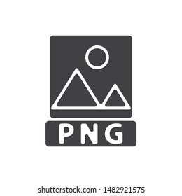 Png files type icon. flat simple pictogram. Picture file format vector illustration