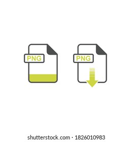 PNG Format Download Icon - Format Extension File Icon Vector Illustration For Web and Graphics Design.