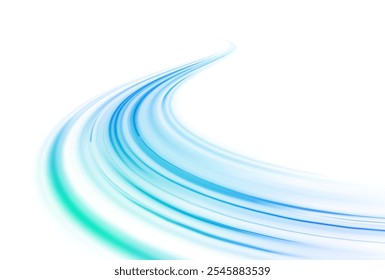 Png estilo tecnológico futurista. Plano de fundo abstrato Png com linhas de velocidade. Fundo abstrato do vetor de raios de cores de néon. As linhas de luz da estrada um fundo de luz azul criando de movimento