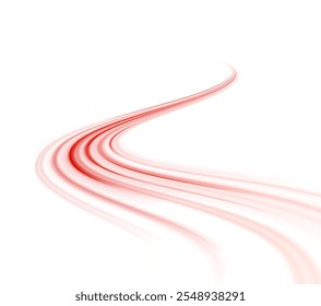 Png estilo tecnológico futurista. Png fondo abstracto con líneas de velocidad. Fondo abstracto de Vector de rayos de color de neón. Las líneas de luz de la carretera sobre un fondo de luz roja crean sensación de movimiento