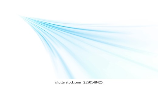 Png estilo tecnológico futurista. Png fondo abstracto con líneas de velocidad. Fondo abstracto de Vector de rayos de color de neón. Las líneas de luz de la carretera con un fondo de luz azul creando sensación de movimiento