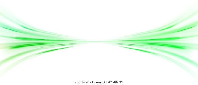 Png estilo tecnológico futurista. Png fondo abstracto con líneas de velocidad. Fondo abstracto de Vector de rayos de color de neón. Las líneas de luz de la carretera tienen un fondo de luz verde que crea sensación de movimiento