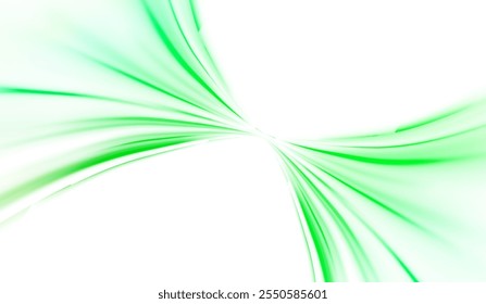Png futuristic technological style. Png abstract background with speed lines. Neon color rays vector abstract background. The light lines of the road a green light background creating of movement