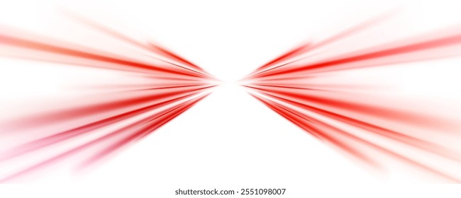 Png estilo tecnológico futurista. Png fondo abstracto con líneas de velocidad. Fondo abstracto de Vector de rayos de color de neón. Las líneas de luz de la carretera sobre un fondo de luz roja crean sensación de movimiento