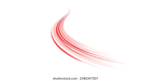 Png futuristic technological style. Png abstract background with speed lines. Neon color rays vector abstract background. The light lines of the road a blue light background creating of movement