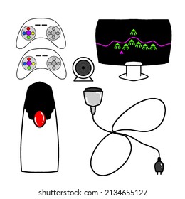 PNG game bundle console decoration elements 