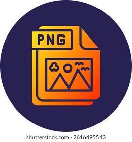 PNG Glyph Circle Gradient Icon
