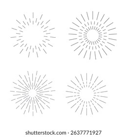 PNG graphic burst with gold beam and linear sparkle for hipster emblem or geometric sunbeam in illustration design featuring explosion, radiant source and sunlight