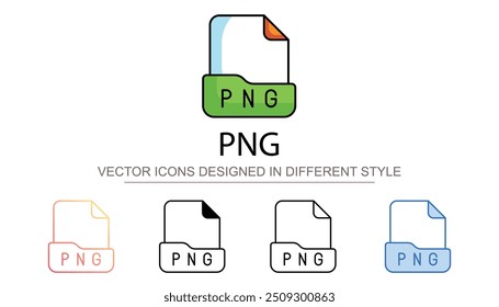 Png icon design with white background stock illustration