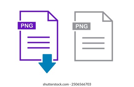 Png icon on white background. file Png download icon.