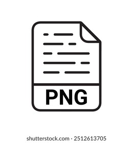 PNG icon, PNG outline vector icon. Thin line black PNG icon, flat vector simple element illustration from editable big data concept isolated on white background