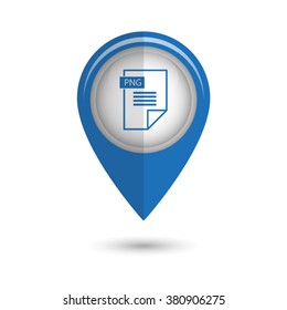 png icon - vector icon;  blue map pointer