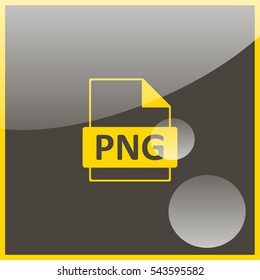 PNG image file extension icon.