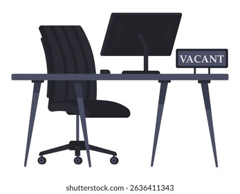 PNG job vacancy poster with yellow ad and creative announcement in social media style including office worker or ceo arm illustration for employee search and hire banner