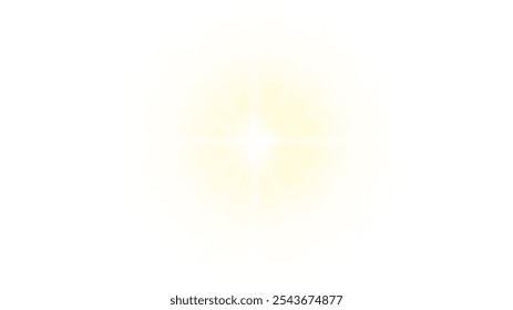 
Png light effect on a white background. Png sparkle of the spotlight star sparkles. Png yellow color stadium lighting. Sunlight, Spot lighting with strobe inserts. Draw attention with a star.	