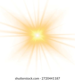 Efecto de luz Png. Chispa de foco. Iluminación del estadio. Luz solar, iluminación puntual con vigas de inserción de estrobos ICE. Trae el foco con una estrella.