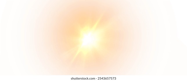 Png Light effects. Isolated white transparent light effects, glare, explosion, sparkle, dust, line, solar flare, spark and stars, spotlight, curve rotation. Yellow Sunlight, abstract special effect