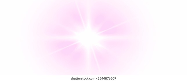 Png Light effects. Isolated white transparent light effects, glare, explosion, sparkle, dust, line, solar flare, spark and stars, spotlight, curve rotation. Png Sunlight, abstract special pink effect.