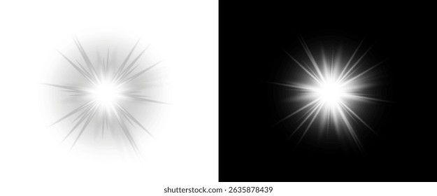 Explosão de luz PNG neon flare, explosão de galáxia, brilho de estrela, magia brilhante e brilho festivo vibrante para projetos digitais, de fantasia, ou inspirados em festas.