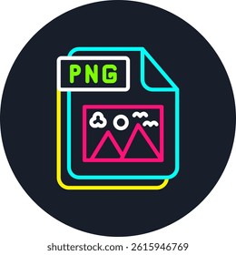 PNG Line Multi Colour Circle