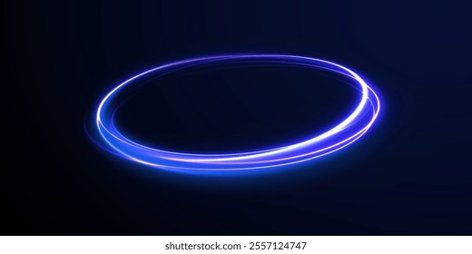 Png luminous neon circle. Light neon pedistal, podium, platform, table. To center a bright flash, png, effect, wave,neon,line. Curve light effect of neon line. 