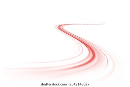 Png neon rays vector abstract background. Red Futuristic technological style. Png Abstract background with speed lines. Vector illustration. Futuristic. The light lines of the road are red