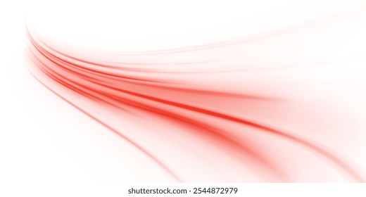 Png neon rays vector abstract background. Red Futuristic technological style. Png Abstract background with speed lines. Vector illustration. Futuristic. The light lines of the road are red