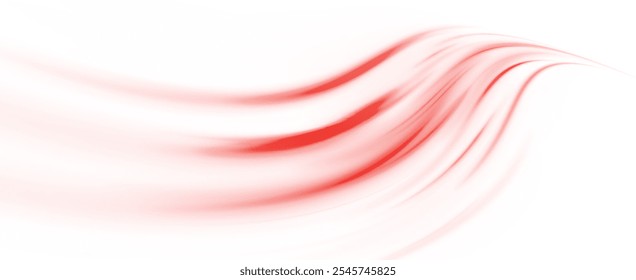 Png neon rays vector abstract background. Red Futuristic technological style. Png Abstract background with speed lines. Vector illustration. Futuristic. The light lines of the road are red