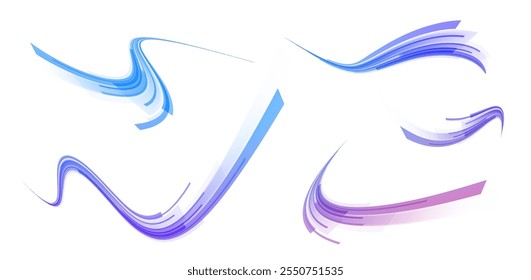 Png neon stripes in the form of drill, turns and swirl. Png speed of light concept background. Abstract background rotational border lines.