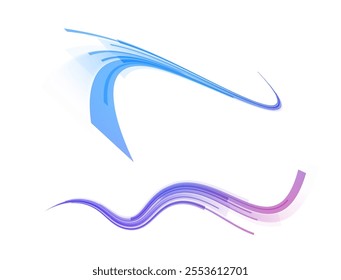 Png neon stripes in the form of drill, turns and swirl. Png speed of light concept background. Abstract background rotational border lines.