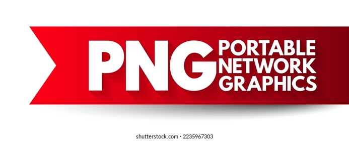 PNG - Portable Network Graphics is a raster-graphics file format that supports lossless data compression, acronym technology concept background