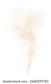 PNG Realistic Sand Dust Swirl with Fine Floating Grains and Transparent Background for Nature or Weather Scene