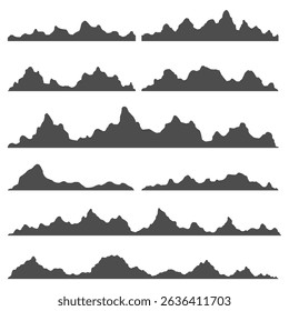 PNG snow peak with extreme mountain climbing elements and cartoon hills for tourism or camping trip in flat vector background with geology and adventure detail