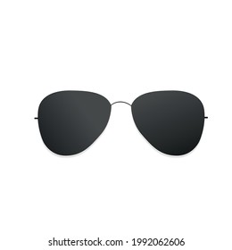 png sunglasses black color summer isolated vector