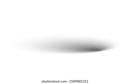 Png transparent shadows. Shadow strips. Realistic shadow effect on a transparent background. Different shapes, page separation vectors. Round and oval, square, rectangular shadows. Vector illustrat