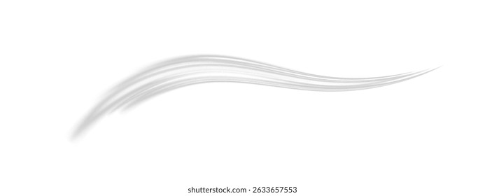 PNG Transparent Wind Effect with White Mist and Soft Flowing Lines for Decorative or Atmospheric Use

