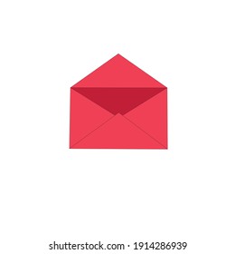 Png Valentine's Day Envelope Icon In Red Color Vector Isolated