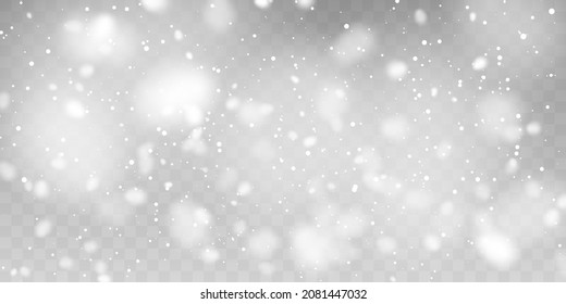 Png Vector heavy snowfall, snowflakes in different shapes and forms. Snow flakes, snow background. Falling Christmas	