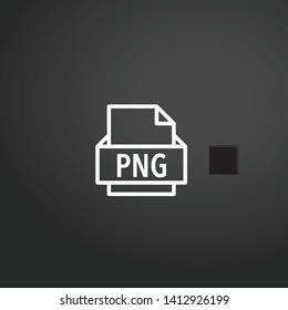 Png vector icon. Png concept stroke symbol design. Thin graphic elements vector illustration, outline pattern for your web site design, logo, UI. EPS 10.