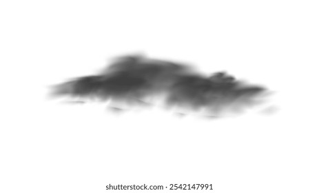 Png vector isolated smoke. White smoke texture on a transparent black background. Png Special effect of steam, smoke, fog, clouds. Transparent background. White cloudiness, mist, smog, dust, vapor.