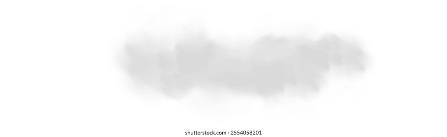 Png vector isolated smoke. White smoke texture on a transparent black background. Png Special effect of steam, smoke, fog, clouds. Transparent background. White cloudiness, mist, smog, dust, vapor.